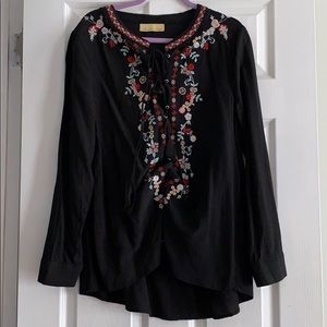 Floral black long sleeve